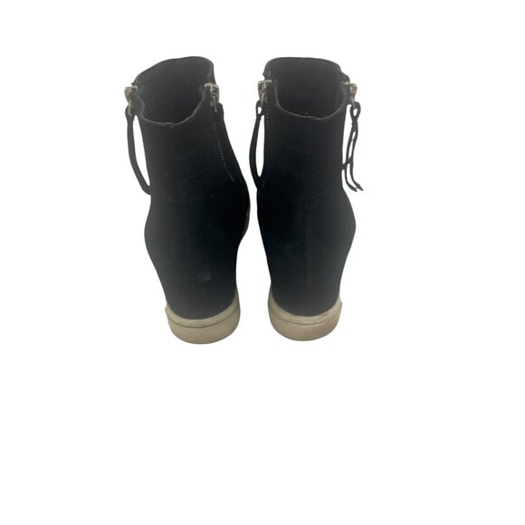 Size 9 M Steve Madden Saidi Suede Wedge Sneakers Shoes Bootie Zippers Ankle - Picture 6 of 11